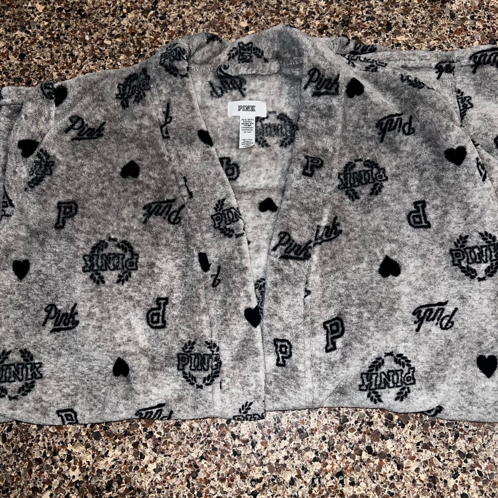 PINK Victoria's Secret Gray Logo Robe